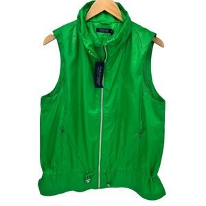 Polo Golf Jacket Womens XL Green Full Zip Activewear Coastal Ralph Lauren NEW